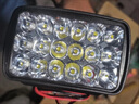汽車LED射燈12V80V電動(dòng)車燈貨車倒車燈三輪車通用防水摩托車大燈 LED高亮大透鏡射燈二寸方遠(yuǎn) 曬單實(shí)拍圖