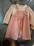 戴維貝拉（DAVE＆BELLA）童裝小童連衣裙兒童公主裙2025秋季新款女童裙子女寶寶假兩件童裙 珍珠粉【現貨】 100 cm（建議身高90-100cm） 曬單實(shí)拍圖