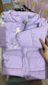 R.DUCKKIDS女童棉服冬裝兒童加絨加厚棉衣2025冬裝中小童寶寶保暖外套 淺紫色 加絨加厚 130 身高120-130cm 穿 曬單實(shí)拍圖