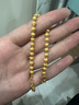 周六福（ZLF）新年禮物  黃金手鏈女足金999圓珠轉運珠噴砂手鏈 計價(jià) 16+3cm尾鏈-6.58g 曬單實(shí)拍圖