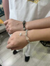 尹木夕999足銀情侶手鏈一對錦鯉手串手鐲定情信物七夕情人節(jié)禮物送男友 醒獅黑曜石情侶手鏈 曬單實(shí)拍圖