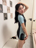 羽克泳衣女士2025夏新款保守連體平角遮肚顯瘦防曬泡溫泉專(zhuān)業(yè)游泳套裝 天空藍 M 【建議150-165cm75-90斤】 曬單實(shí)拍圖