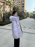 波司登（BOSIDENG）25新款冬季羽絨服女中長(cháng)款脫卸帽大毛領(lǐng)90絨保暖外套B250245268 風(fēng)鈴淡紫6453 S 160/84A 體重約110-130斤 曬單實(shí)拍圖