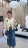 伊薇衣短款棒球服小個(gè)子外套字母新款2025春秋新款休閑百搭女士夾克上衣 百搭外套-米白色 L 115-130斤 曬單實(shí)拍圖