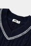 森馬（Semir）森柔|毛衣女冬季絞花提花寬松V領(lǐng)上衣慵懶風(fēng)疊穿毛衫101724107031 曬單實(shí)拍圖
