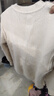 百圖betu女裝冬季新款毛衣圓領(lǐng)仿貂紗線(xiàn)拼接小眾寬松毛衣2411T90 米白 XS 曬單實(shí)拍圖