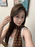 波點小絲巾女2025年新款春秋高級感百搭圍脖領(lǐng)巾細窄長條圍巾發(fā)帶 棕色波點【時髦百搭】 約180*26cm 曬單實拍圖