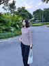 AIGLE【25年秋季新品】艾高經(jīng)典圓領(lǐng)條紋長(cháng)袖T恤女士外套上衣 蔓越莓色/糯米白BO091 36 160/84A 曬單實(shí)拍圖