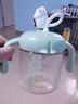貝親兒童牛奶杯1-3歲寶寶喝水喝奶PPSU直飲奶瓶雙吸管水杯 綠色330mL 曬單實拍圖