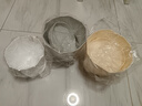 壽禾 花盆大號帶托盤(pán)樹(shù)脂塑料綠植種植盆 木里盆大號-淺灰 曬單實(shí)拍圖