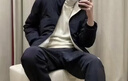 CAIDEN KETCH品牌男裝夾克男士2025春秋季新款雙面穿潮流茄克衫中青年立領(lǐng)外套 高檔墨藍 【現貨速達】 XL 180 （建議135-150斤） 曬單實(shí)拍圖