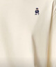 SPAO100%純棉長袖T恤男女2025年春秋新款青春色系上衣SPCX25ST02XY 米杏/海軍熊-貼布繡 L 曬單實拍圖
