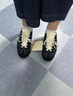 FOOT INDUSTRY 足下工業(yè)「品牌經(jīng)典」芭蕾德訓(xùn)鞋女款無(wú)內(nèi)里系列舒適休閑透氣 黑色/古白 37 曬單實(shí)拍圖