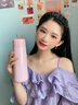 松遇智能情侶保溫杯男女士高顏值高檔便攜水杯泡茶杯生日禮物 粉色智能顯示杯【禮盒裝】 曬單實(shí)拍圖