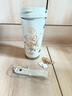 格米（germ）保溫杯女士陶瓷內膽咖啡杯吸管杯子學(xué)生禮物水杯500ML鈴蘭茶白 曬單實(shí)拍圖