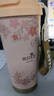 富光拾喜（FUGURNG BESTJOY）保溫杯咖啡杯男女士陶瓷內(nèi)膽隨行杯學生吸管水杯子 粉櫻花520ml 曬單實拍圖