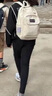 JANSPORT杰斯伯雙肩包男大容量背包書包女大學(xué)生包 4NVC00Y  米白色 曬單實(shí)拍圖