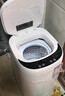 奧克斯（AUX）迷你洗衣機 全自動(dòng)小型嬰兒兒童寶寶內衣波輪洗衣機 帶甩干烘干洗脫一體 【國補】4KG洗脫容量白色【洗烘一體】 曬單實(shí)拍圖