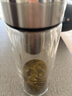 萬(wàn)象（WANXIANG）雙層玻璃杯V48RL便攜泡茶杯鈦銀色商務(wù)辦公禮盒裝帶茶漏玻璃水杯 曬單實(shí)拍圖