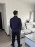 羅蒙（ROMON）100%純棉長袖t恤男士春秋polo衫高檔刺繡中青年商務(wù)休閑翻領(lǐng)上衣 藏青 100%純棉 2XL 180155-168斤 曬單實拍圖