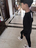 橙火兒童緊身衣訓練服彈力保暖男童速干衣運動(dòng)套裝足球籃球跑步打底服 455黑色（不加絨） 150碼141-150cm 65-75斤 曬單實(shí)拍圖