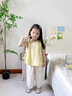 迪士尼寶寶兒童裝女童夏季背心套裝2025新款小女孩夏日超好看洋氣時(shí)髦兩件套 黃色套裝 130 130cm 建議120-4-5歲 曬單實(shí)拍圖