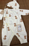 巴厘小豬剛出生的嬰兒衣服春秋新生兒待產(chǎn)衣服初生兒純棉睡衣蛇寶寶連體衣 象牙白小蛇餅干 66cm 曬單實(shí)拍圖