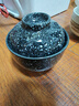 onlycook陶瓷碗 帶蓋煲湯碗隔水蒸蛋羹碗 家用燉燕窩小燉盅瓦罐-星空 曬單實(shí)拍圖
