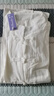 左斯客中式男唐裝女春秋太極練功居士禪佛系茶服漢棉麻復(fù)古立領(lǐng)盤 白色 五扣套裝 2XL 【建議125-135斤】 曬單實拍圖
