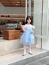 G.DUCKKIDS小黃鴨童裝愛(ài)莎公主裙女童裙子夏季冰雪奇緣艾莎禮服主持人演出服 裙子 110 尺碼4~5歲【100-110cm】cm 曬單實(shí)拍圖
