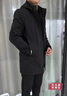 皮爾卡丹（pierre cardin）男士夾克中長款冬季加厚外套輕熟風商務休閑男裝連帽上衣保暖襖子 咖色 2XL 【適合150-170斤】 曬單實拍圖