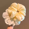韓國溫柔大號奶油泡芙大腸發(fā)圈高級感慵懶風(fēng)扎馬尾頭繩皮筋發(fā)飾女 顏色隨機2個(gè)【奶油泡芙】 曬單實(shí)拍圖