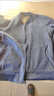 皮爾卡丹（pierre cardin）衛衣男秋冬搖粒絨純色的棒球衫加絨加厚拉鏈小立領(lǐng)衣服外套 灰色 2XL 180 曬單實(shí)拍圖