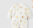 童泰新生嬰兒衣服連體衣夾棉秋冬季0-6月初生寶寶純棉加厚哈衣爬服 黃色暖陽 59cm (建議1-3個(gè)月身高55-60cm) 曬單實(shí)拍圖