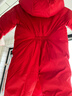 保姆鵝 寶寶羽絨連體服嬰兒羽絨服冬裝連身服抱服外出服睡袋 中國紅 90cm 曬單實(shí)拍圖