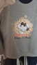 史努比（SNOOPY）童裝兒童套裝男女童衛衣衛褲2件套秋季新款 灰格子+藏青太空 140 曬單實(shí)拍圖