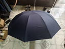 天堂 雙人晴雨傘三折 晴雨傘三折10骨超大加固黑膠防曬傘 深邃藍 曬單實(shí)拍圖