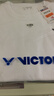 VICTOR威克多勝利羽毛球服男女快干衣訓練針織運動(dòng)T恤T-30030A白色XO 曬單實(shí)拍圖
