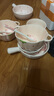 草莓陶瓷碗勺家用高顏值米飯碗少女心甜品碗釉下彩餐具套裝 【3件套】淺粉草莓手柄碗+碗+勺 曬單實(shí)拍圖