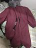 皮爾卡丹（pierre cardin）高檔品牌派克棉服女冬季新款長(cháng)款過(guò)膝收腰大衣加絨加厚棉衣外套潮 酒紅色 S 115斤內 曬單實(shí)拍圖