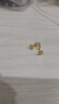 夢(mèng)金園 黃金耳飾 愛(ài)心四葉草足金耳釘送女友生日禮物 約1.00g 曬單實(shí)拍圖