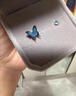 芯奢藍色蝴蝶耳釘女生輕奢高級感小眾設計高級感清簡(jiǎn)約迷你精致耳飾女 紫色蝴蝶 曬單實(shí)拍圖