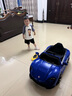 米蟻（MiYi）【1.15米加長(cháng)版】?jì)和妱?dòng)車(chē)四輪汽車(chē)可坐人遙控小孩寶寶玩具童車(chē) 雙驅藍+大電瓶+手機遙控+軟皮座 曬單實(shí)拍圖