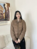 雪中飛羽絨服女士冬季短款休閑甜美羽絨衣寬松保暖御寒上衣翻領(lǐng)鴨絨外套 曬單實(shí)拍圖