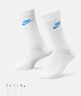 耐克透氣中筒運動(dòng)襪(3雙)秋季新款速干針織耐穿官方NIKE DX5025 911白/大學(xué)紅/白/淺清透藍/白/黑 M 曬單實(shí)拍圖