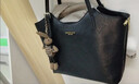 京智復古女神節包包女新款秋冬休閑通勤單肩包簡(jiǎn)約百搭質(zhì)感托特包 黑色【兔子掛件】 曬單實(shí)拍圖