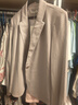 纖莉秀大碼女裝極簡(jiǎn)風(fēng)氣質(zhì)干練百搭顯瘦西裝外套胖mm春裝新款3349 灰粉色 3XL 曬單實(shí)拍圖