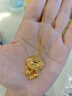 中銀億金花絲蝴蝶黃金項鏈女古法足金吊墜掛墜生日中秋節禮物送女友老婆 古法花絲蝴蝶吊墜+足金鏈-活動(dòng)款【金重約5.2g】 曬單實(shí)拍圖
