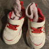 巴拉巴拉童鞋兒童學(xué)步鞋男童女童小童鞋子春季新款軟底防滑新年鞋 白紅色調00416 21碼 曬單實(shí)拍圖