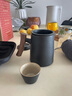 京東京造  旅行茶具 便攜旅行茶具茶杯戶(hù)外茶具整套黑陶舟山 一壺四杯 曬單實(shí)拍圖